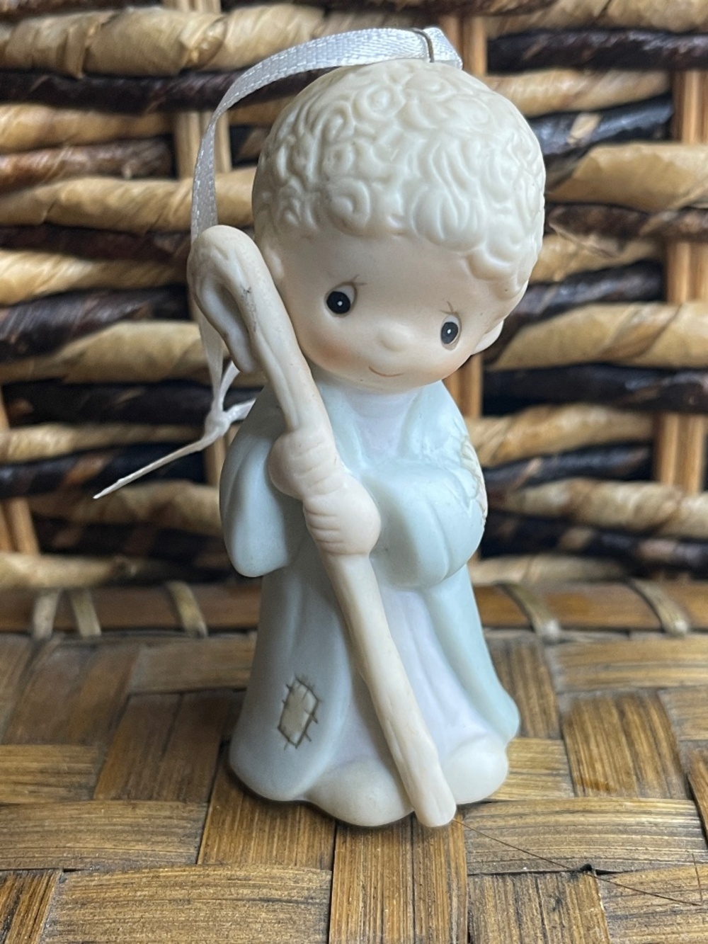 Precious Moments Christmas Ornament BOY SHEPHERD Nativity 1980 Jonathan & David